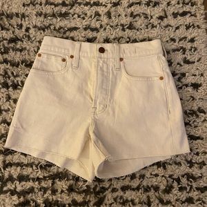 Madewell Cream Jean Shorts